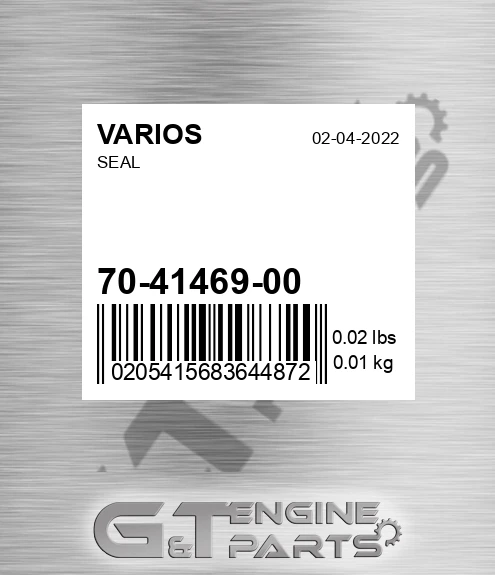 70-41469-00 Seal for VARIOS