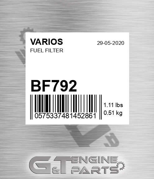 BF792 VARIOS Fuel Filter