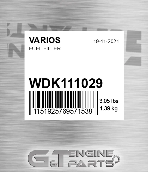 WDK111029 Fuel Filter for VARIOS