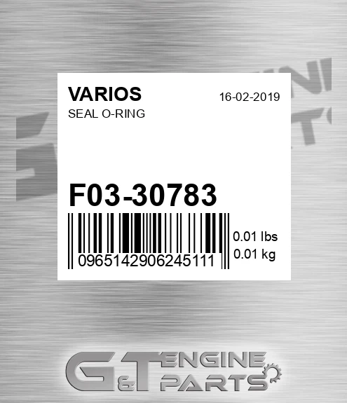 F03/30783 Seal O-ring
