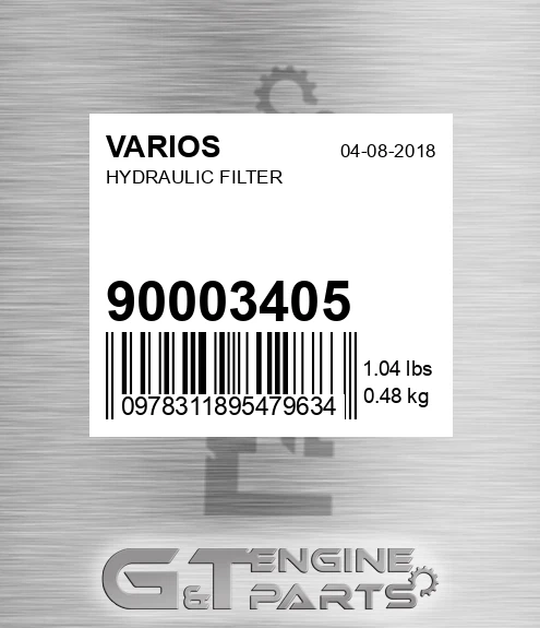 900.03405 Hydraulic Filter