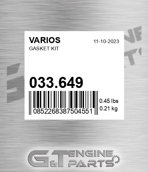 033.649 Gasket Kit