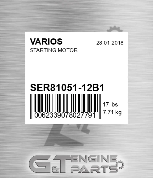 SER81051-12B1 Starting Motor