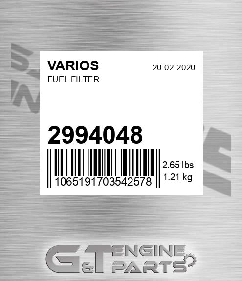 2994048 VARIOS Fuel Filter