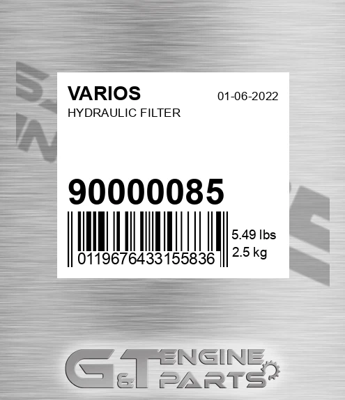 900.00085 Hydraulic Filter