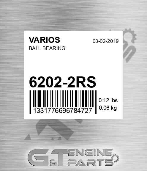 6202-2RS Ball Bearing for VARIOS