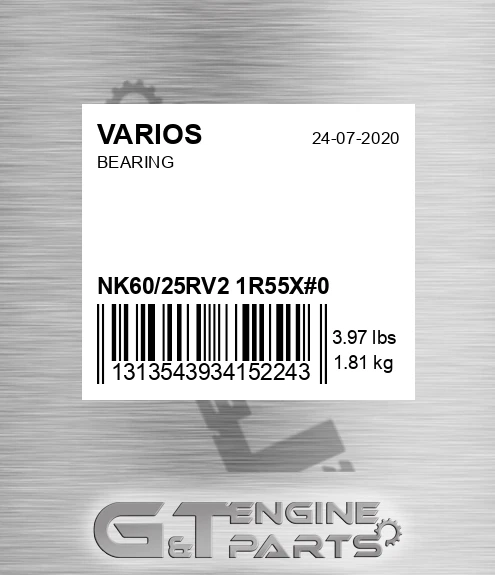 NK60/25RV2+1R55X#0 Bearing