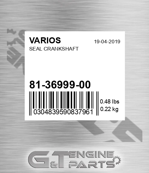 81-36999-00 Seal Crankshaft