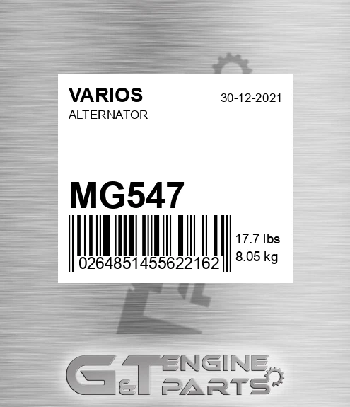 MG547 Alternator