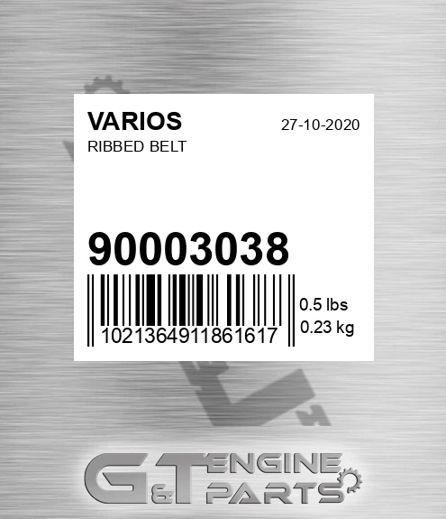 900.03038 Ribbed Belt