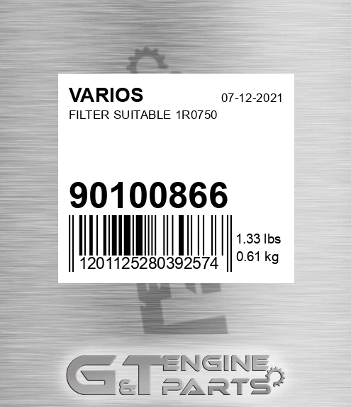 901.00866 Filter Suitable 1r0750