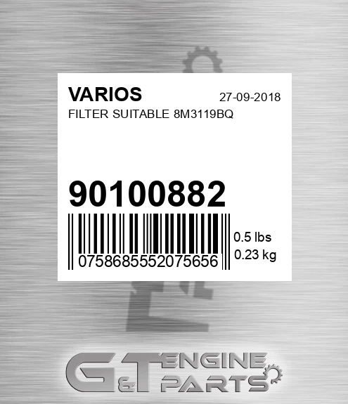 901.00882 Filter Suitable 8m3119bq