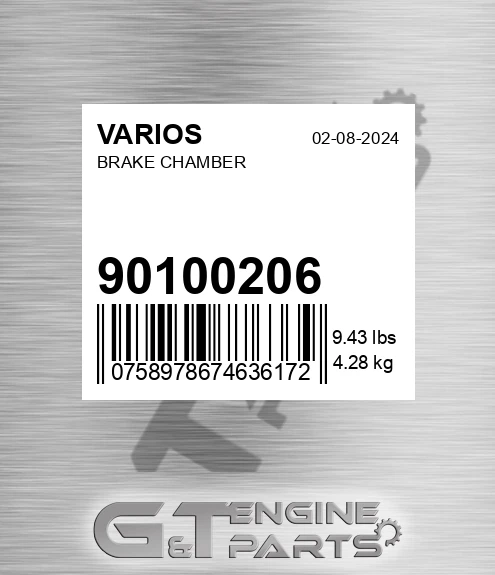 901.00206 Brake Chamber for VARIOS