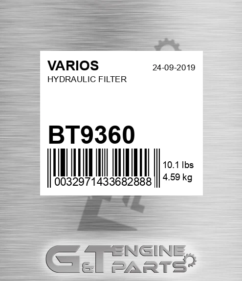 BT9360 Hydraulic Filter