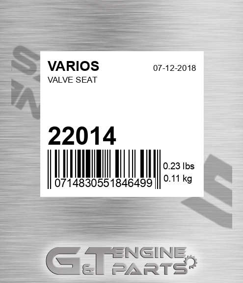 22014 Valve Seat