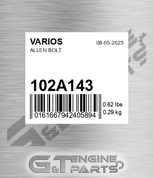 102.A143 Allen Bolt for VARIOS