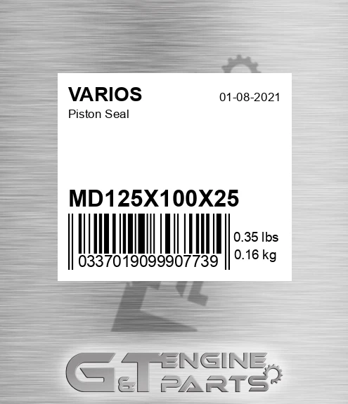 MD125X100X25 Piston Seal for VARIOS