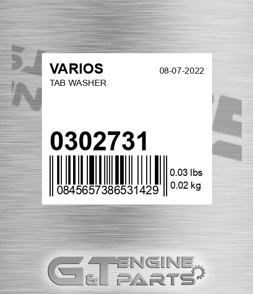 030.2731 Tab Washer for VARIOS