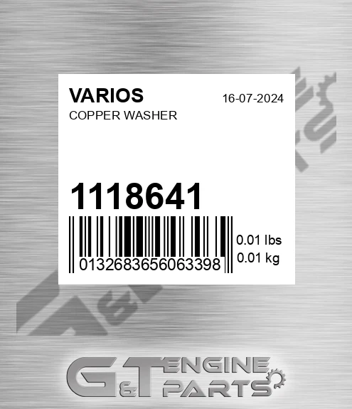 1118641 VARIOS Copper Washer
