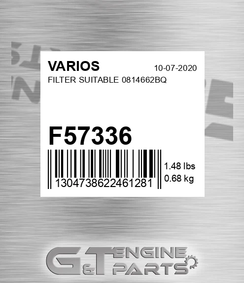 F57336 VARIOS Filter Suitable 0814662bq