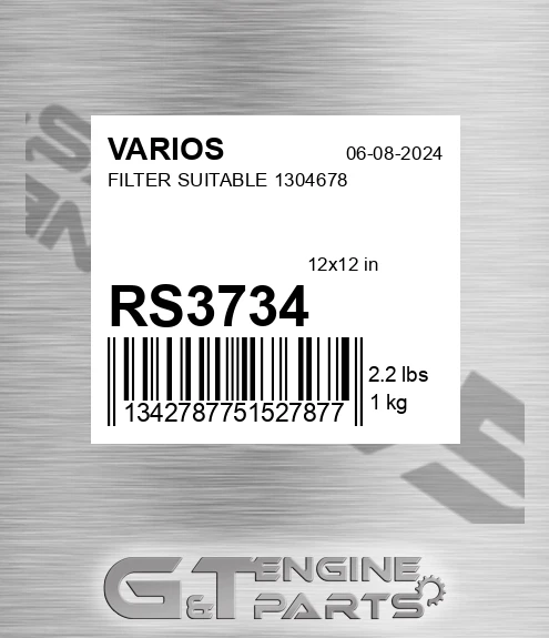 RS3734 Filter Suitable 1304678