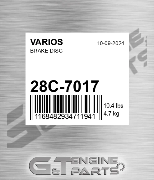 28C-7017 Brake Disc