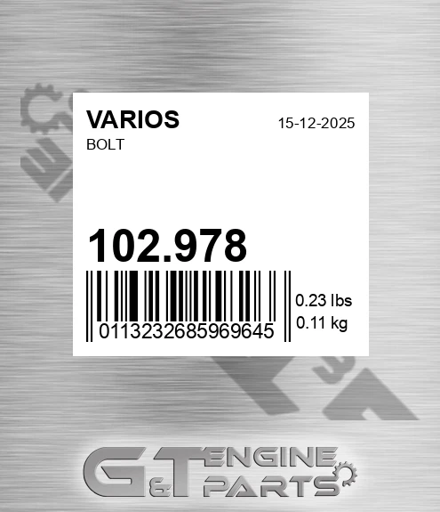 102.978 VARIOS Bolt