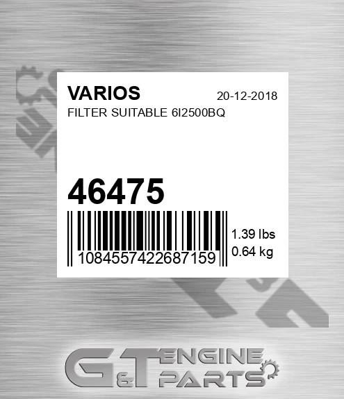 46475 Filter Suitable 6i2500bq for VARIOS
