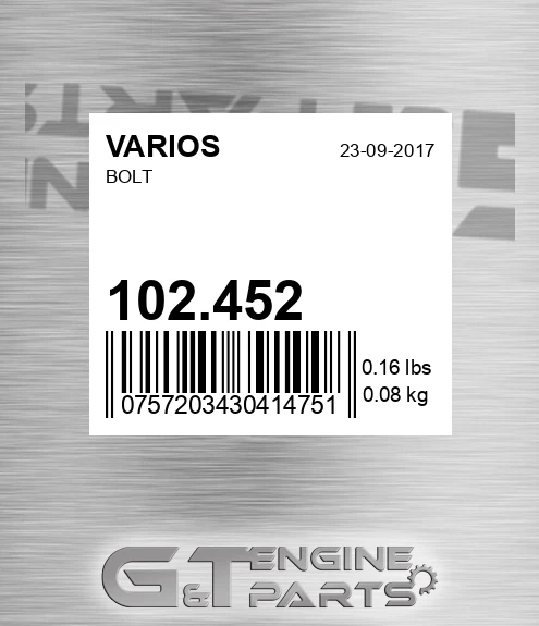 102.452 Bolt