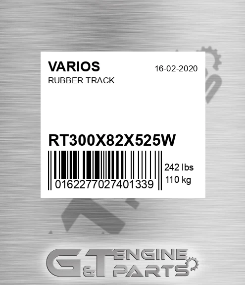 RT300X82X52,5W Rubber Track for VARIOS