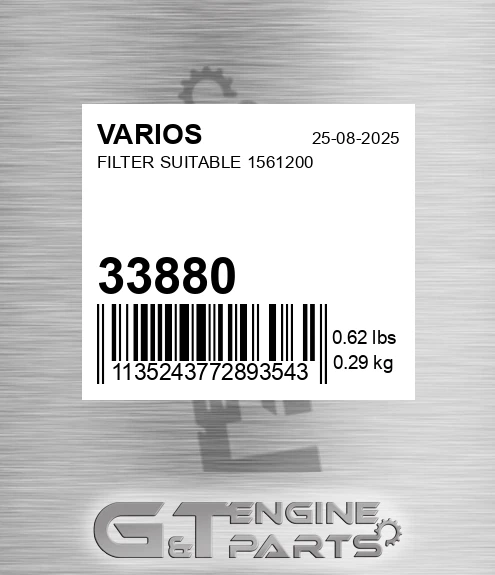 33880 Filter Suitable 1561200