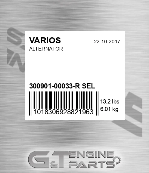 300901-00033-R+SEL Alternator