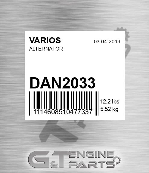 DAN2033 Alternator