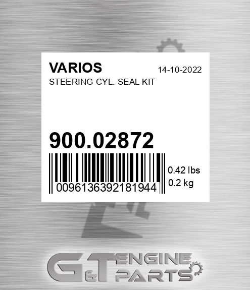 900.02872 Steering Cyl. Seal Kit