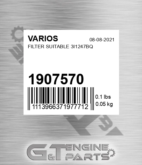 1907570 Filter Suitable 3i1247bq