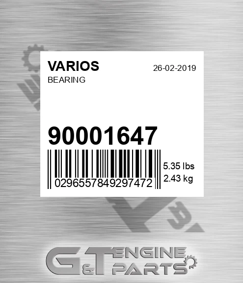 900.01647 Bearing