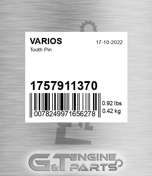 1757911370 Tooth Pin