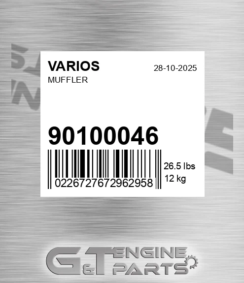 901.00046 Muffler for VARIOS