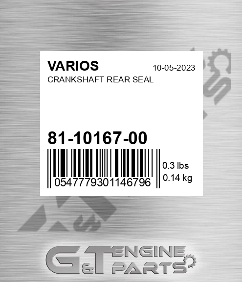 81-10167-00 Crankshaft Rear Seal