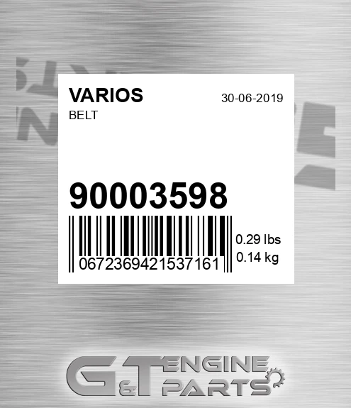 900.03598 Belt for VARIOS