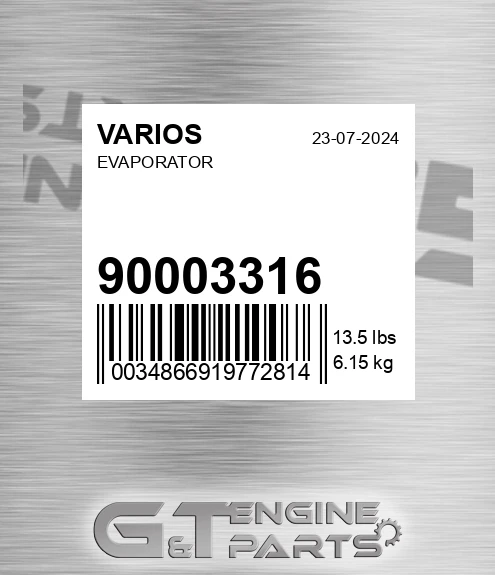900.03316 Evaporator