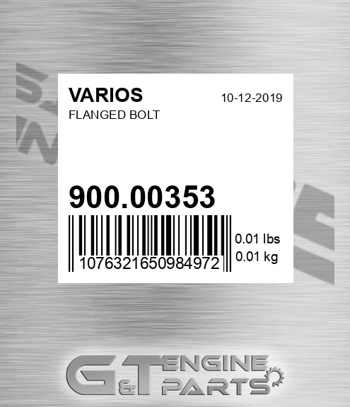 900.00353 Flanged Bolt
