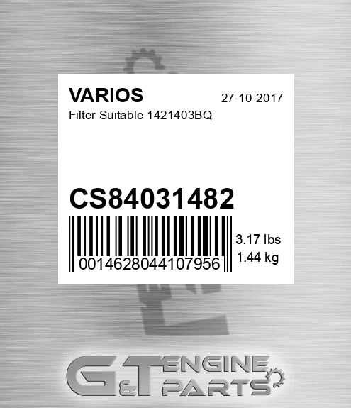 CS84031482 Filter Suitable 1421403bq