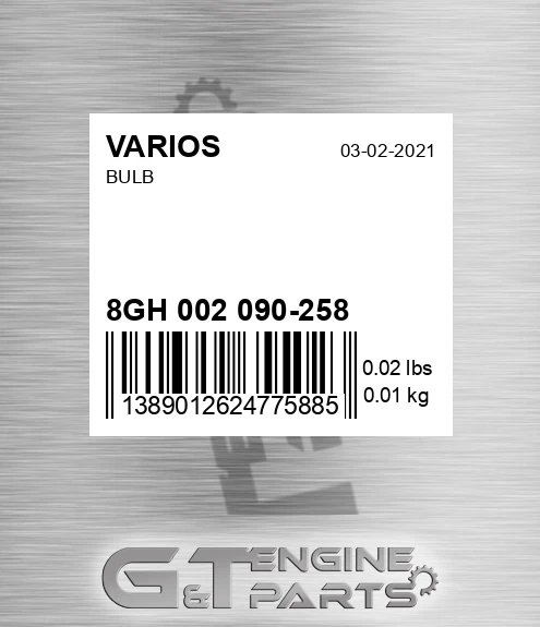 8GH 002 090-258 Bulb