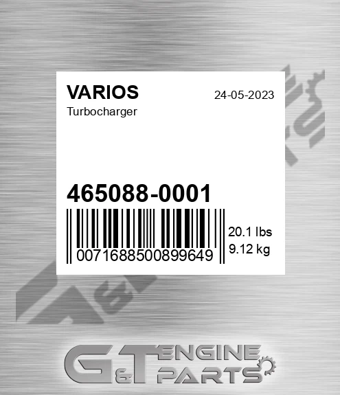 465088-0001 Turbocharger for VARIOS