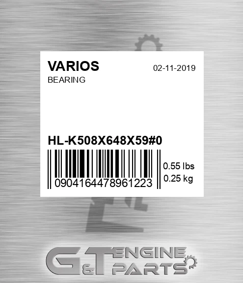 HL-K50.8X64.8X59#0 Bearing