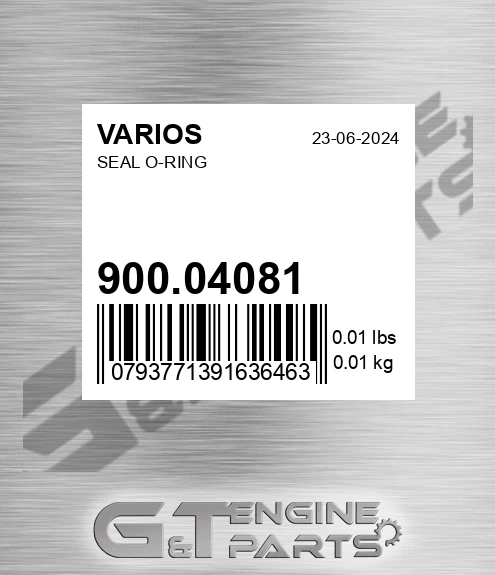 900.04081 Seal O-ring