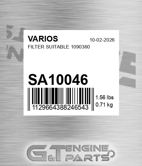 SA10046 VARIOS Filter Suitable 1090360
