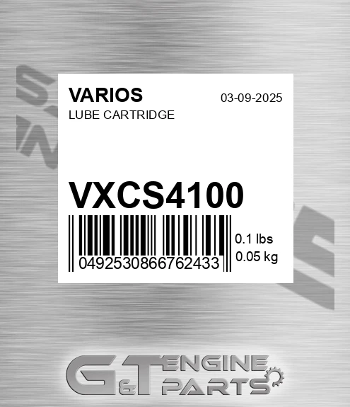 VXCS4100 VARIOS Lube Cartridge