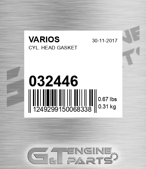032.446 VARIOS Cyl. Head Gasket